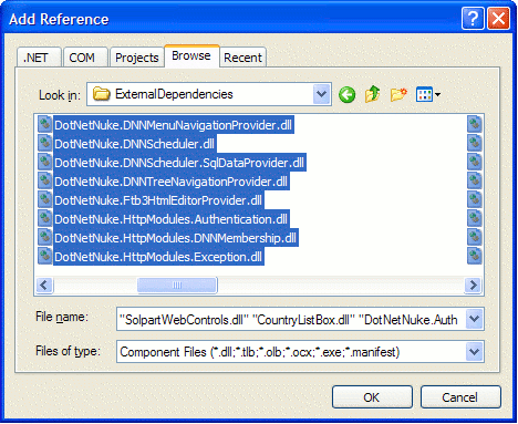 Add Reference Dialog