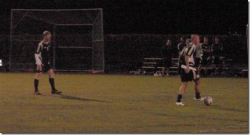 Frank and Alexi on the
Pitch