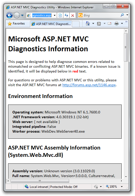 mvc-diagnostics