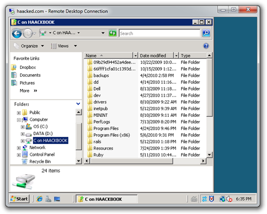 Local Drive shared on Remote Desktop