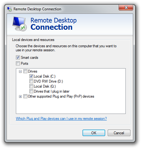 Remote Desktop Drives