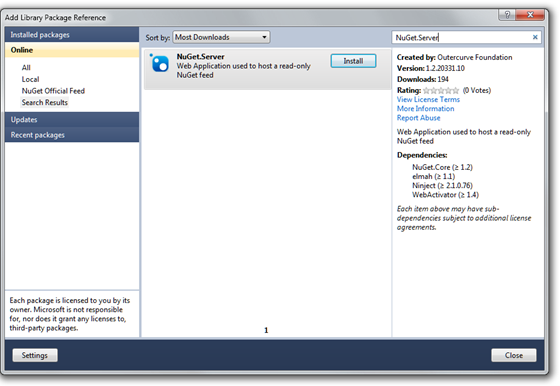 nuget-dialog