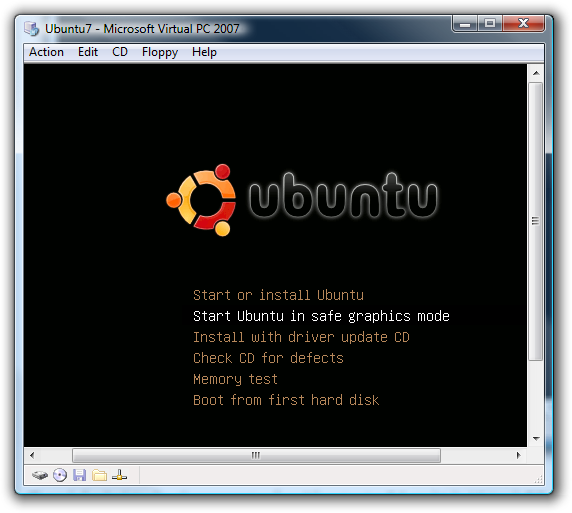 Ubuntu startup
screen