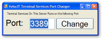 Terminal Services Port Changer