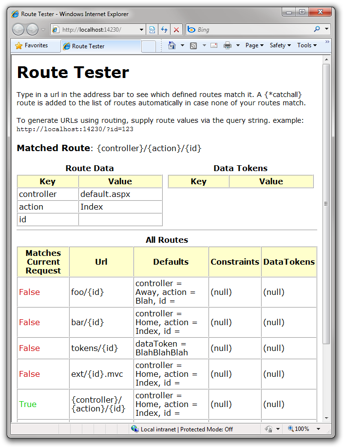 Route Debugger
Screenshot
