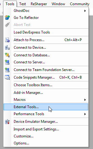 External
Tools...