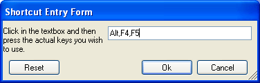 Shortcut Editor Entry
Form